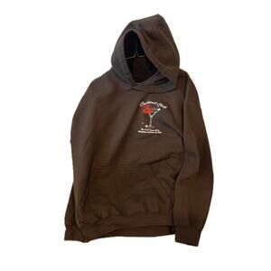 Cocktail Club Hollywood CA Brown Hoodie Mens L